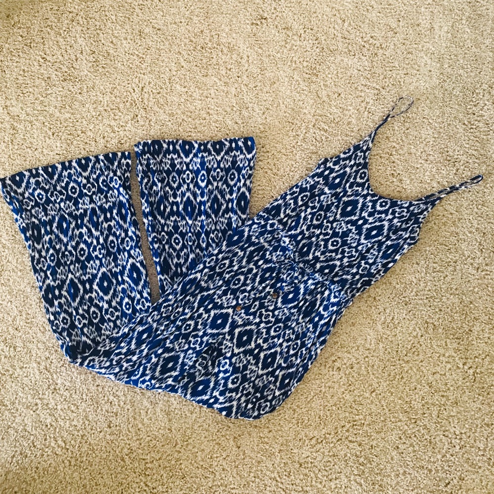 Wide leg jumpsuit/romper/pantsuit